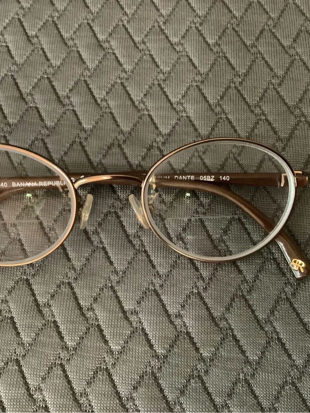 Banana Republic Brown and Gold Round Metal Glasses
